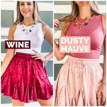 Load image into Gallery viewer, SATIN LEOPARD SKIRT
