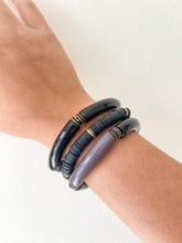 Load image into Gallery viewer, BLACK TRIO ELASTIC BRACELET SET
