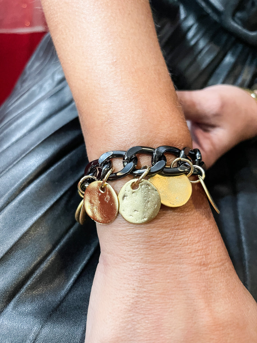 PEWTER GOLD BRACELET
